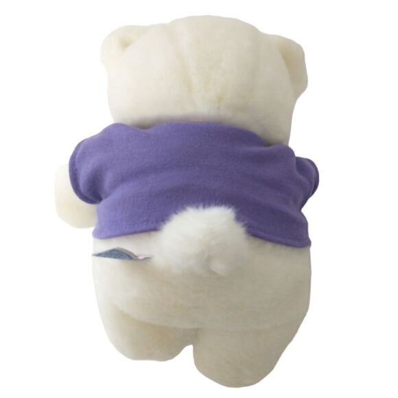 Happy Birthday Teddy Bear Plush Oshko Purple White Polar Stuffed Animal Soft Tag - Picture 10 of 16